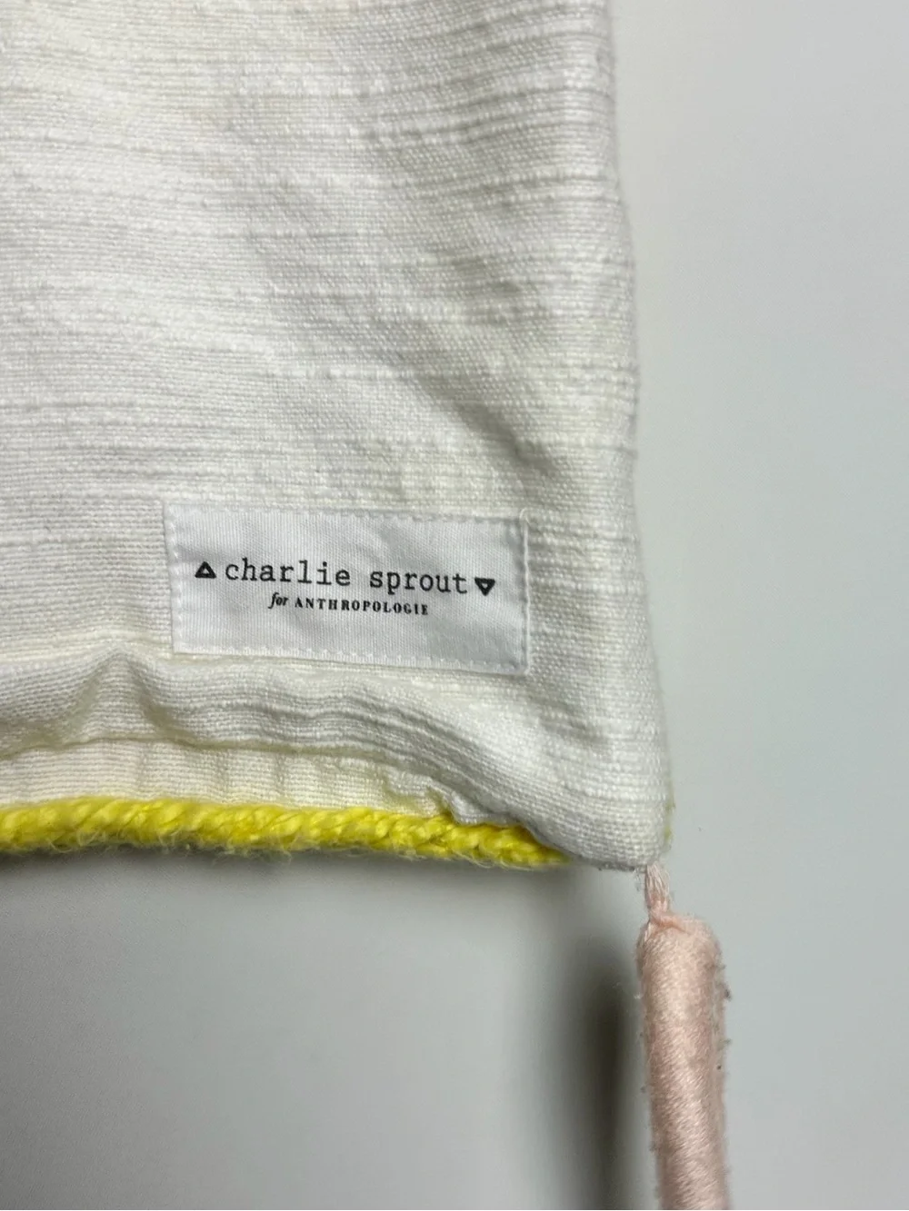 Anthropologie Charlie Sprout Textured Finch Pillow